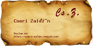 Cseri Zalán névjegykártya